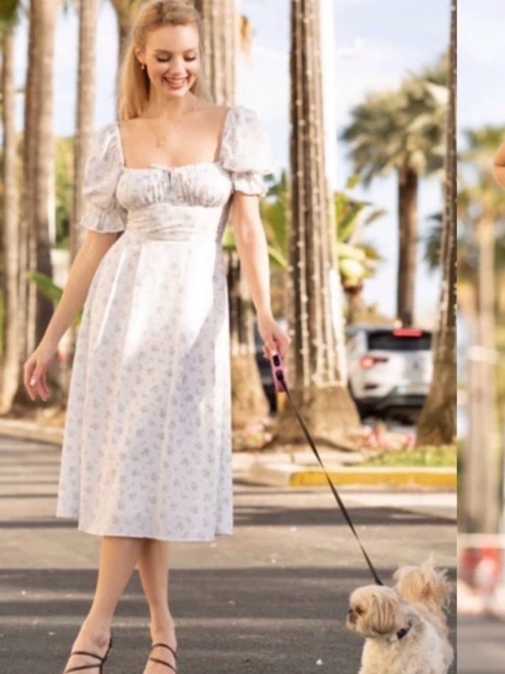 Gaâla Paris Romantic Cotton Midi Dress – Size 40 (US 8) – NWOT